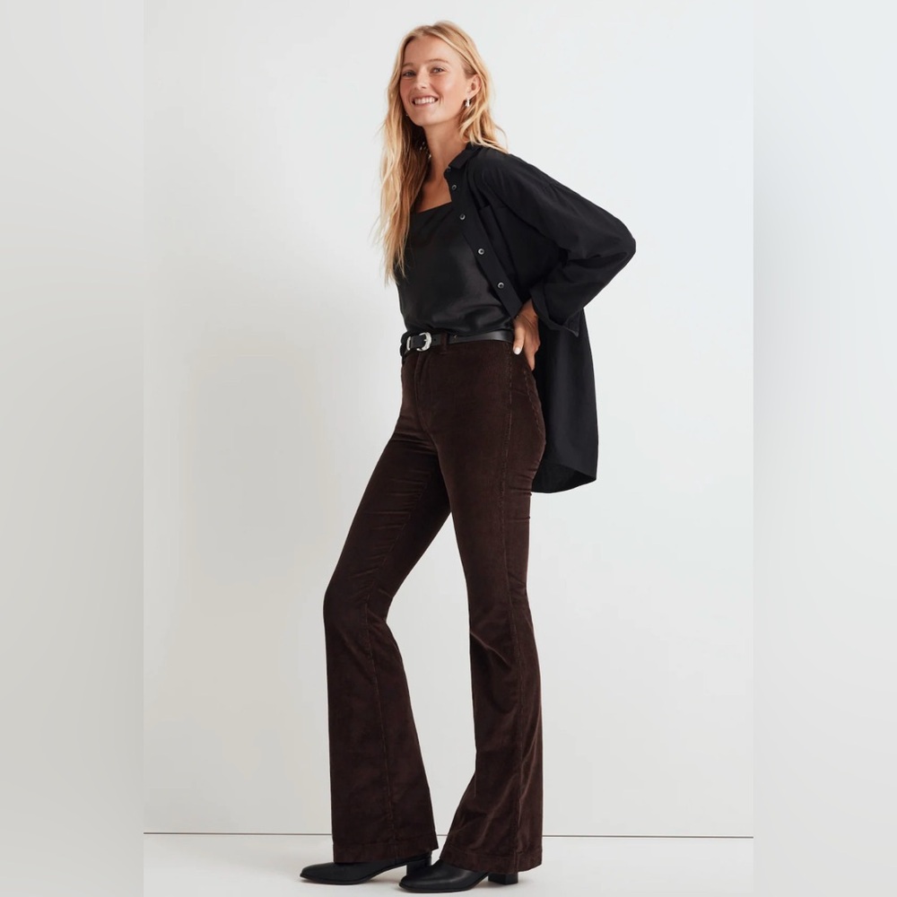 Madewell Perfect Vintage Flare Pant in Brown Corduroy Size 26P SOLD OUT